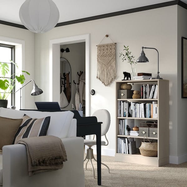 Ikea HAVSTA - Shelving unit with plinth, grey-beige, 81x37x134 cm