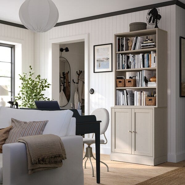 Ikea HAVSTA - Shelving unit, grey-beige, 81x35x123 cm