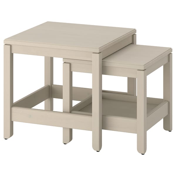 HAVSTA - Nest of tables, set of 2, grey-beige