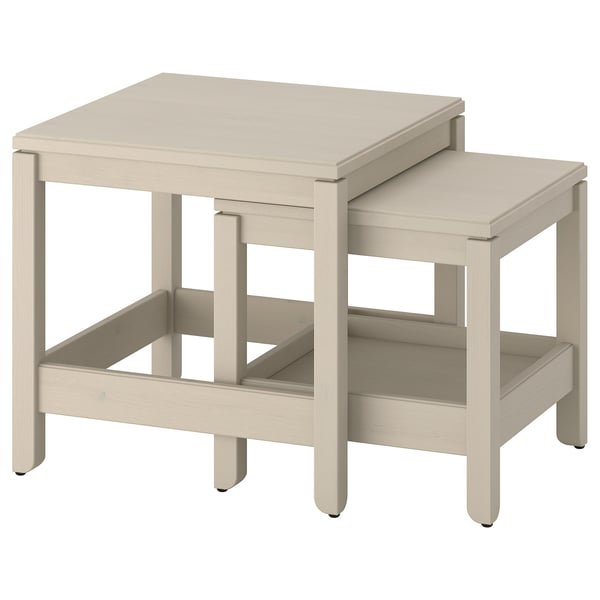 HAVSTA - HAVSTA Nest of tables, set of 2, grey-beige