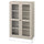 HAVSTA - HAVSTA Glass-door cabinet, grey-beige, 81x35x123 cm