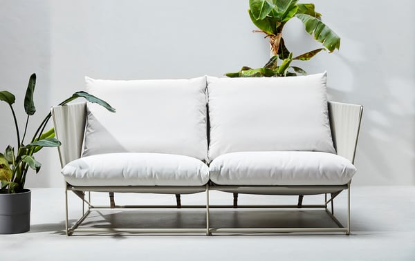 HAVSTEN 2-seat sofa, outdoor, beige/beige
