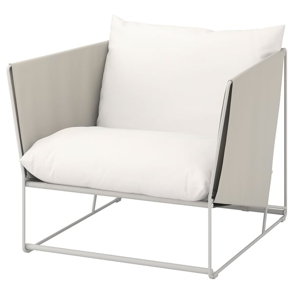 HAVSTEN armchair, outdoor, beige/beige, 98x90x94 cm