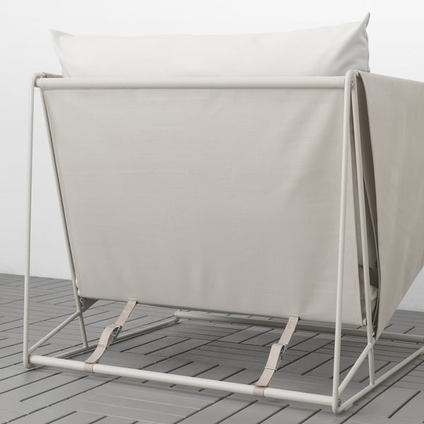HAVSTEN armchair, outdoor, beige/beige, 98x90x94 cm