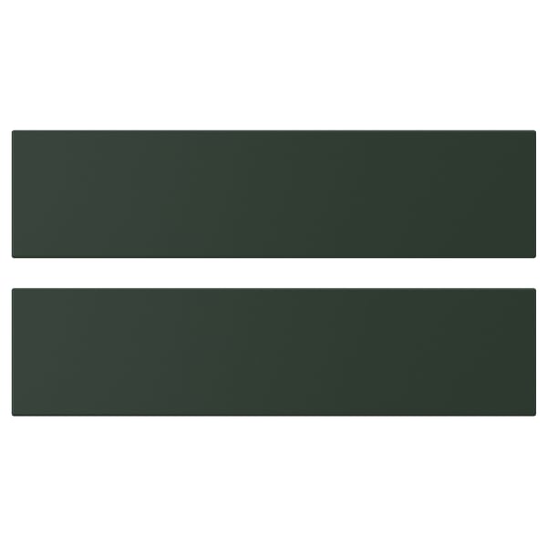 HAVSTORP drawer front, deep green, 40x10 cm, 2 pack