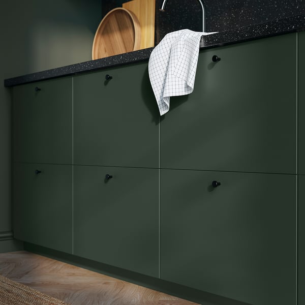 HAVSTORP front for dishwasher, deep green, 45x80 cm
