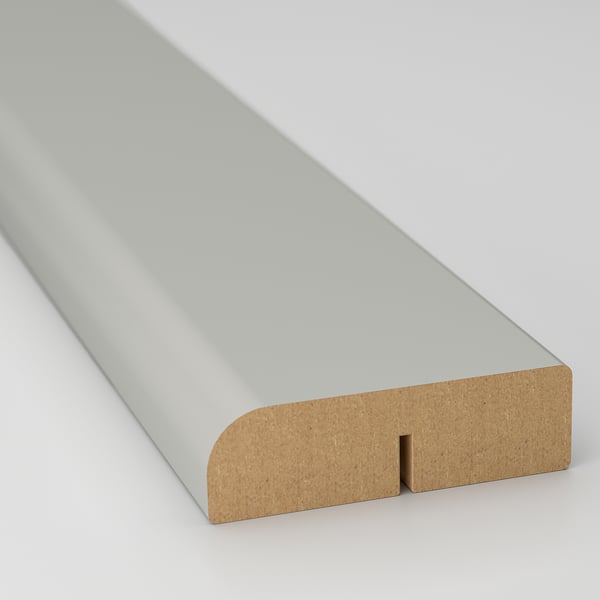 HAVSTORP - HAVSTORP Rounded deco strip/moulding, light grey, 221 cm