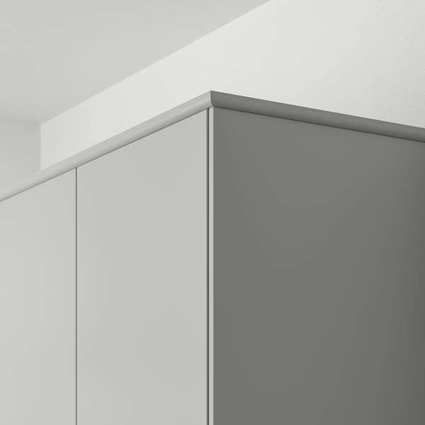 HAVSTORP - HAVSTORP Rounded deco strip/moulding, light grey, 221 cm