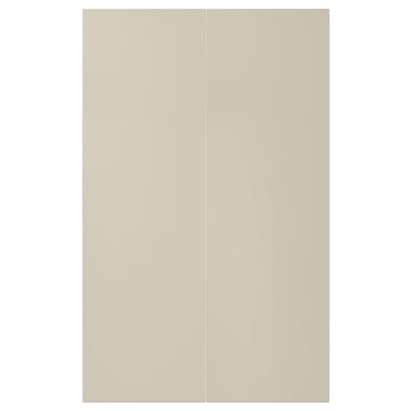HAVSTORP 2-p door f corner base cabinet set, beige, 25x80 cm