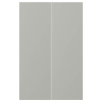 HAVSTORP 2-p door f corner base cabinet set, light grey, 25x80 cm