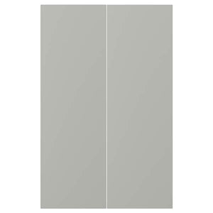 Ikea HAVSTORP - 2-p door f corner base cabinet set, light grey, 25x80 cm