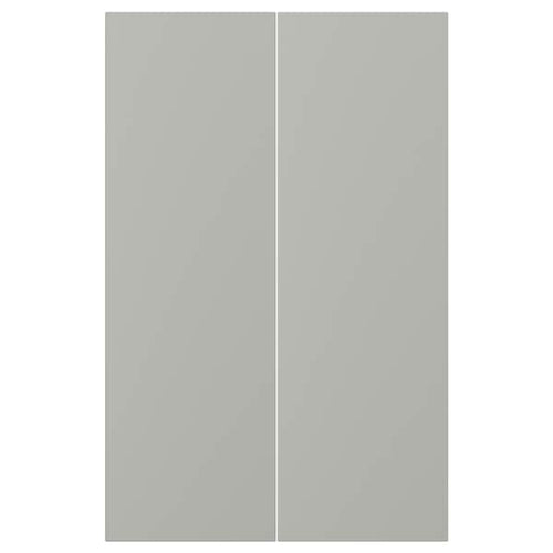 HAVSTORP - 2-p door f corner base cabinet set, light grey, 25x80 cm