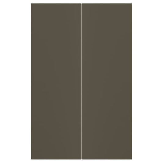 Ikea HAVSTORP - 2-p door f corner base cabinet set, brown-beige, 25x80 cm