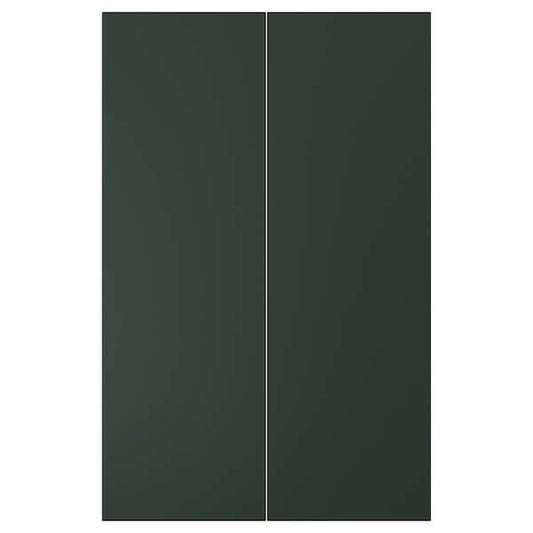 Ikea HAVSTORP - 2-p door f corner base cabinet set, deep green, 25x80 cm