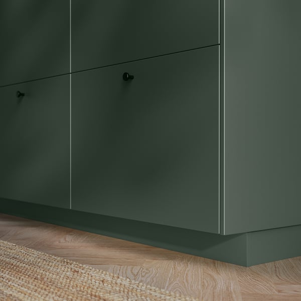 HAVSTORP plinth, deep green, 220x8 cm