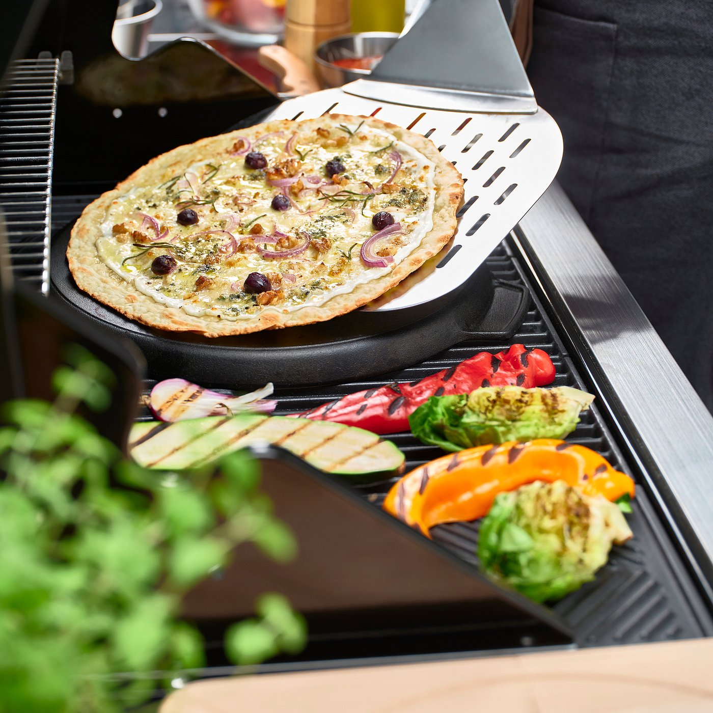 HAVSTULPAN pizza pan, cast iron, 35 cm