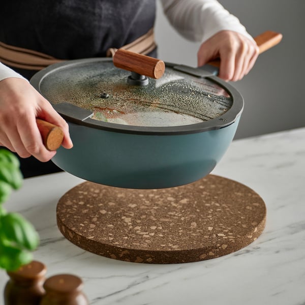 HEAT - HEAT Pot stand, dark brown, 29 cm
