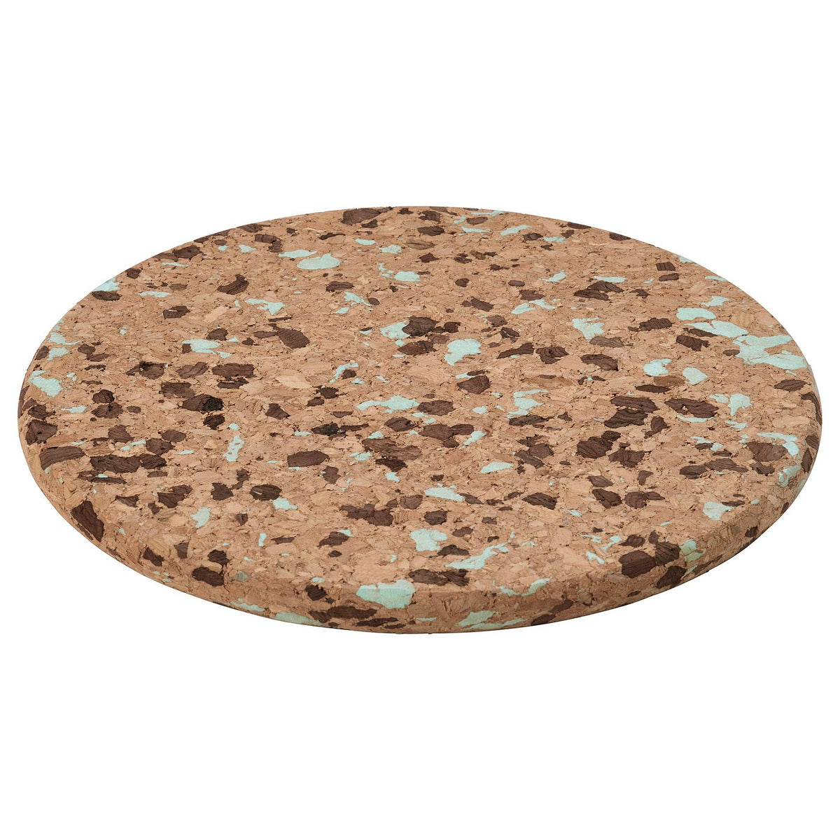 HEAT pot stand, cork patterned/light turquoise, 19 cm