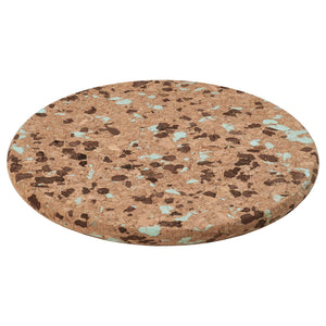 HEAT pot stand, cork patterned/light turquoise, 19 cm