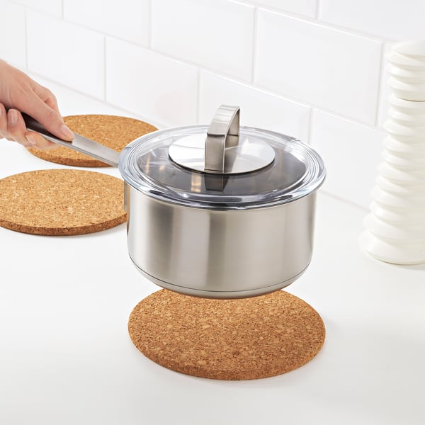 HEAT pot stand, cork, 19 cm, 3 pack