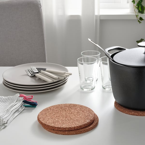 HEAT pot stand, cork, 19 cm, 3 pack