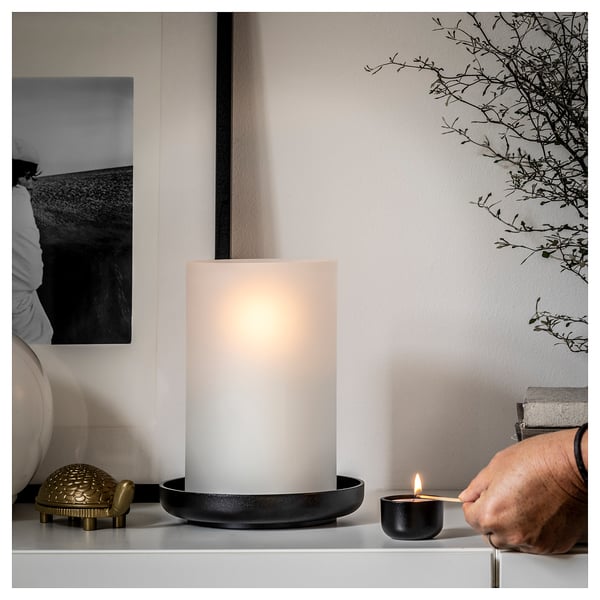 HEDERVÄRD tealight holder, black