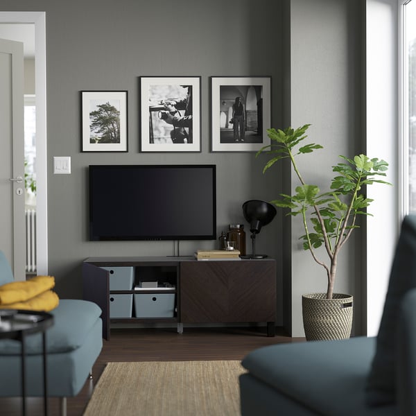 HEDEVIKEN door/drawer front, dark brown stained oak veneer, 60x38 cm