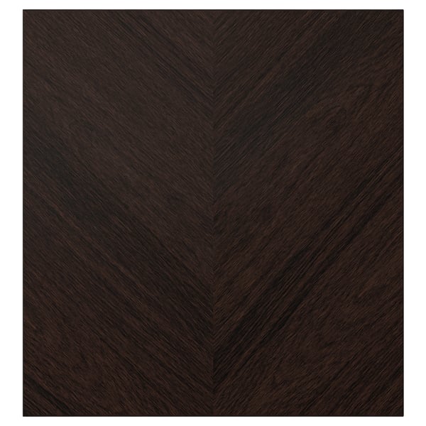 HEDEVIKEN door, dark brown stained oak veneer, 60x64 cm