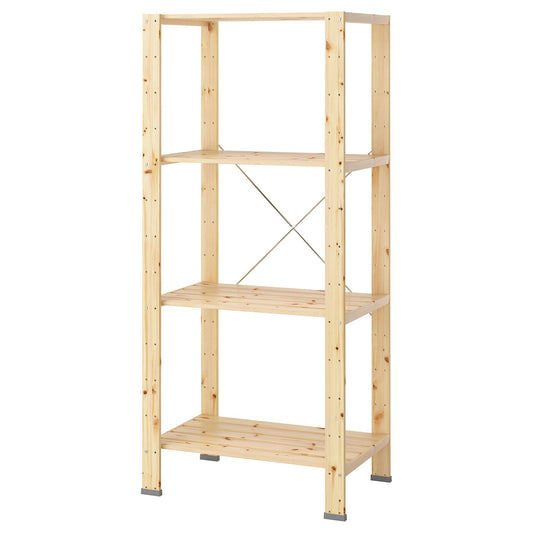 HEJNE 1 section, with end protectors/pine, 78x172x50 cm