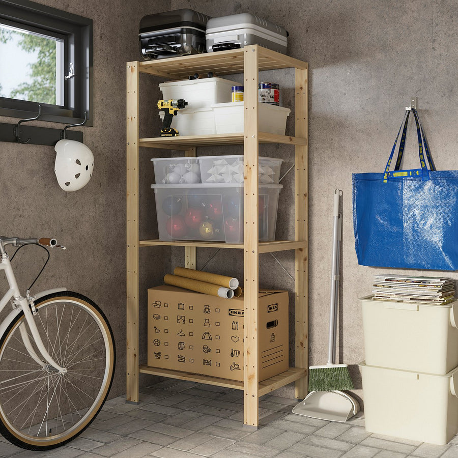 HEJNE 1 section, with end protectors/pine, 78x172x50 cm