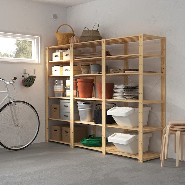 Ikea HEJNE 3 sections/shelves - pine 230x50x171 cm , 230x50x171 cm