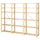 HEJNE - 3 sections/shelves, pine, 230x31x171 cm - Width: 230 cmDepth: 31 cmHeight: 171 cmMaximum load/shelf: 35 kg