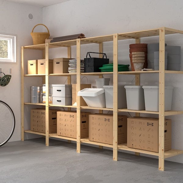 Ikea HEJNE 4 sections/shelves - pine 307x50x171 cm , 307x50x171 cm