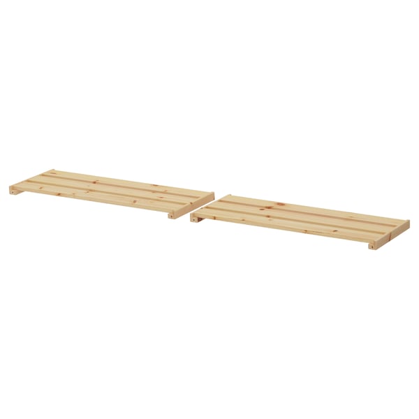HEJNE shelf, pine, 77x28 cm, 2 pack