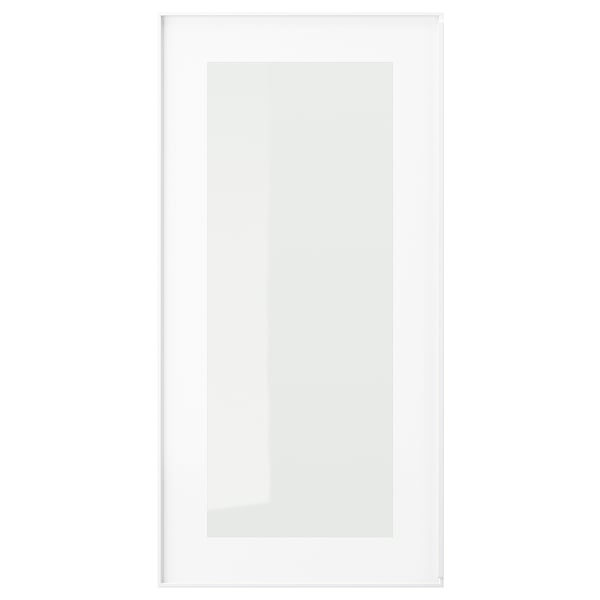 HEJSTA - HEJSTA Glass door, white/clear glass, 30x60 cm