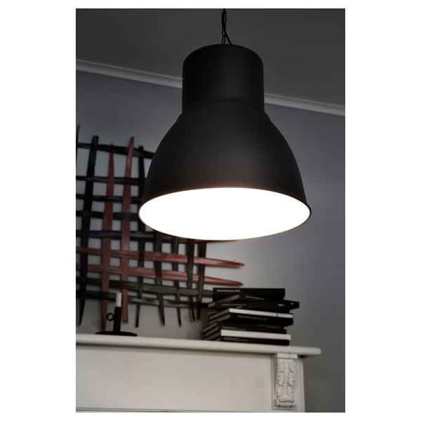 HEKTAR pendant lamp, dark grey, 47 cm