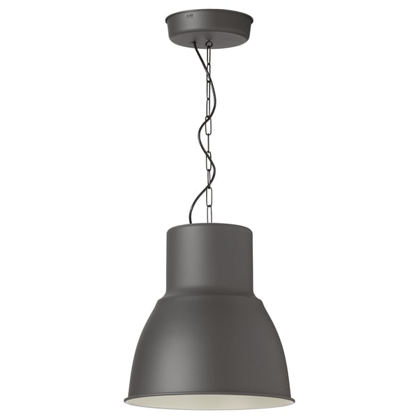 HEKTAR pendant lamp, dark grey, 38 cm