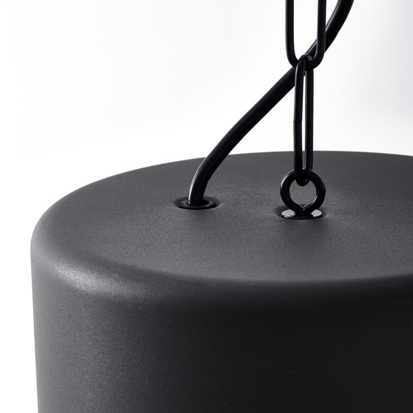 HEKTAR pendant lamp, dark grey, 38 cm