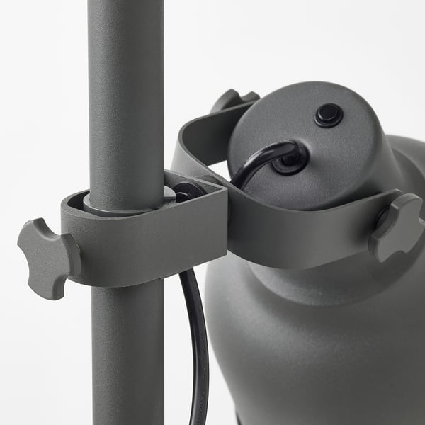 HEKTAR floor lamp with 3-spot, dark grey, 16.0 cm