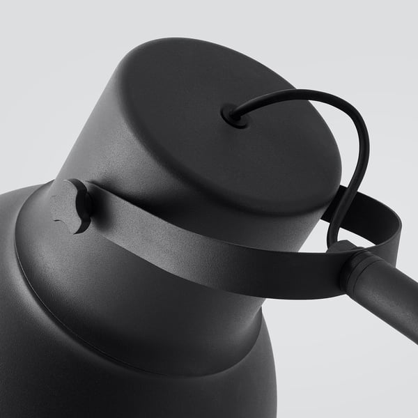 HEKTAR floor lamp, dark grey, 34 cm