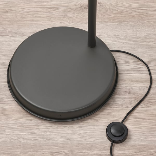 HEKTAR floor lamp, dark grey, 34 cm