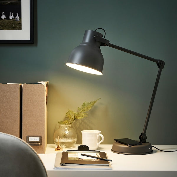 HEKTAR Wireless Work/Charging Lamp - Dark Grey ,