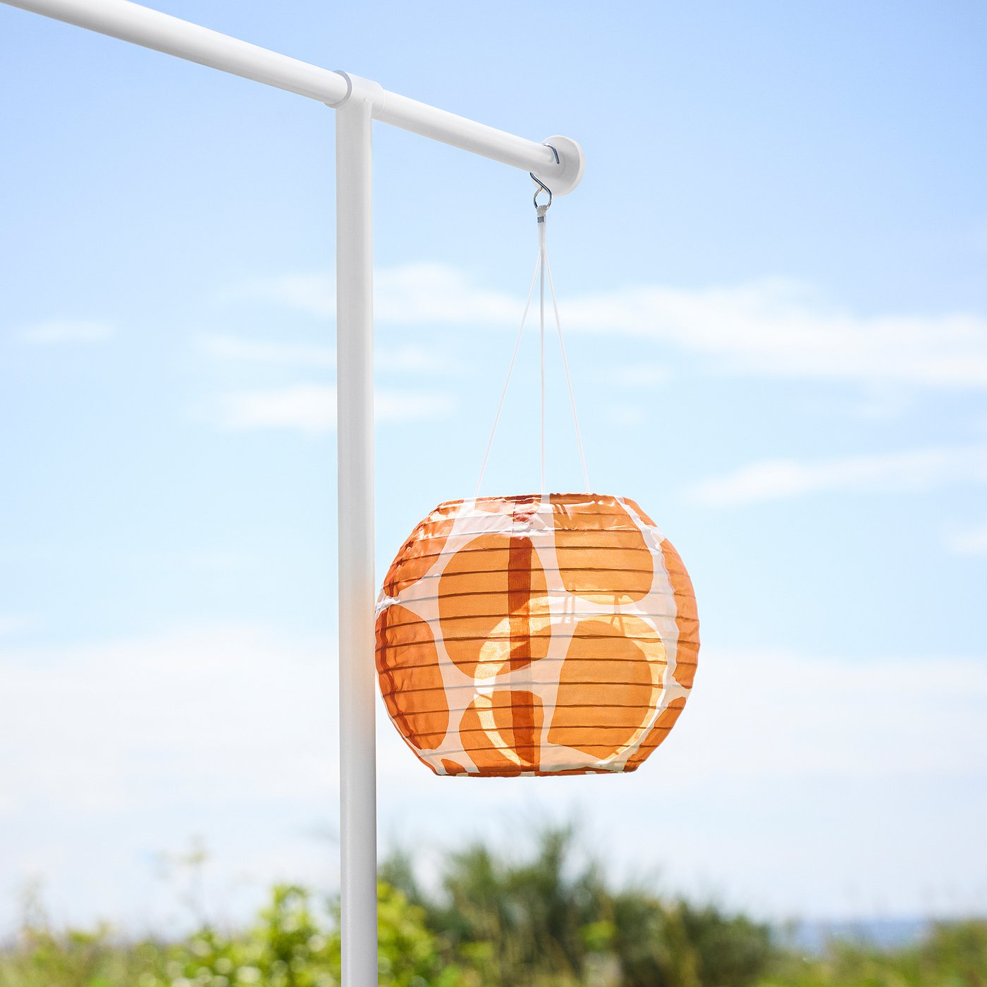 HELGEÖ decorating rod for table, white adjustable/outdoor indoor, 115/235x116 cm