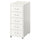 HELMER drawer unit on castors, white, 28x65 cm