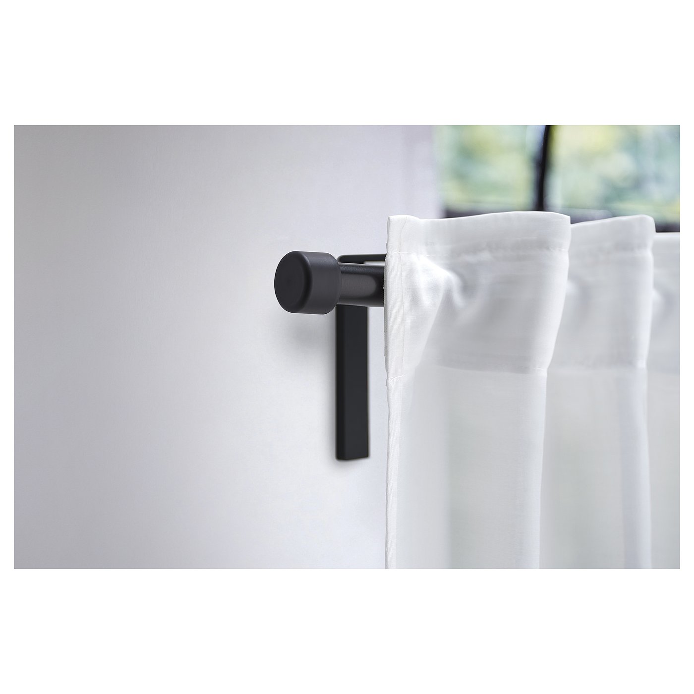 HELTUSS finials, 1 pair, black, 3.6 cm
