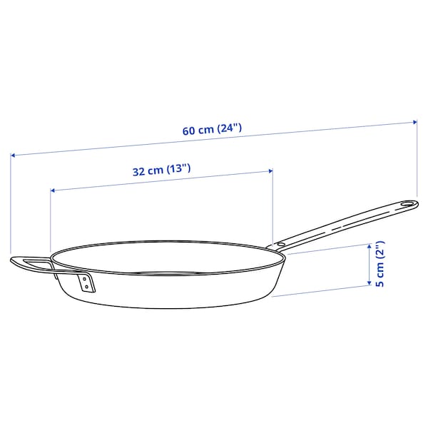 Ikea HEMKOMST - Frying pan, stainless steel/non-stick coating, 32 cm