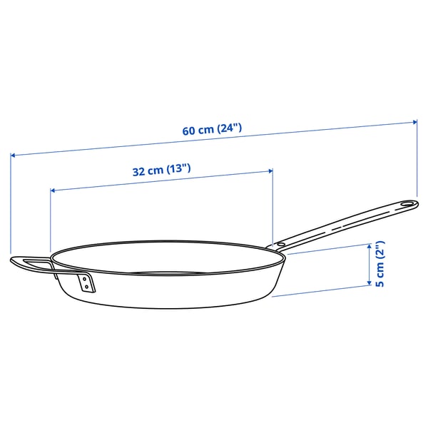 HEMKOMST frying pan, stainless steel/non-stick coating, 32 cm