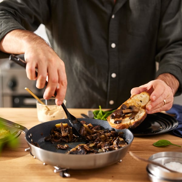 HEMKOMST - HEMKOMST Frying pan, stainless steel/non-stick coating, 24 cm