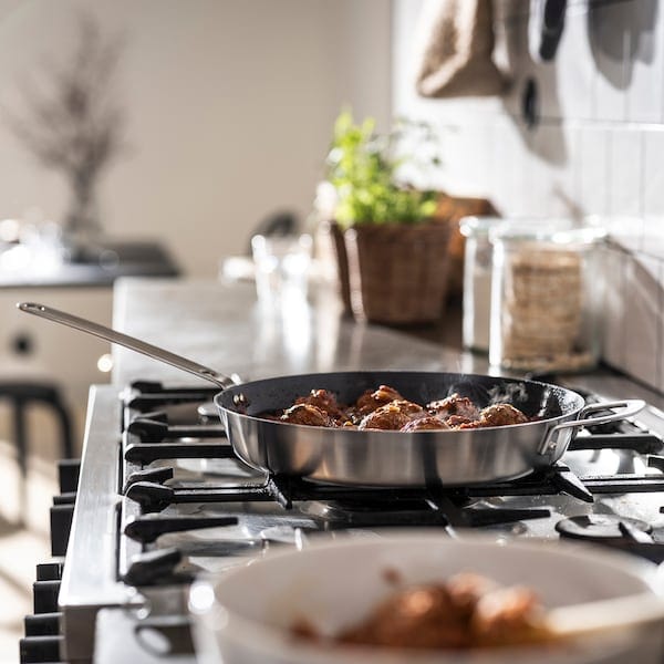 Ikea HEMKOMST - Frying pan, stainless steel/non-stick coating, 32 cm