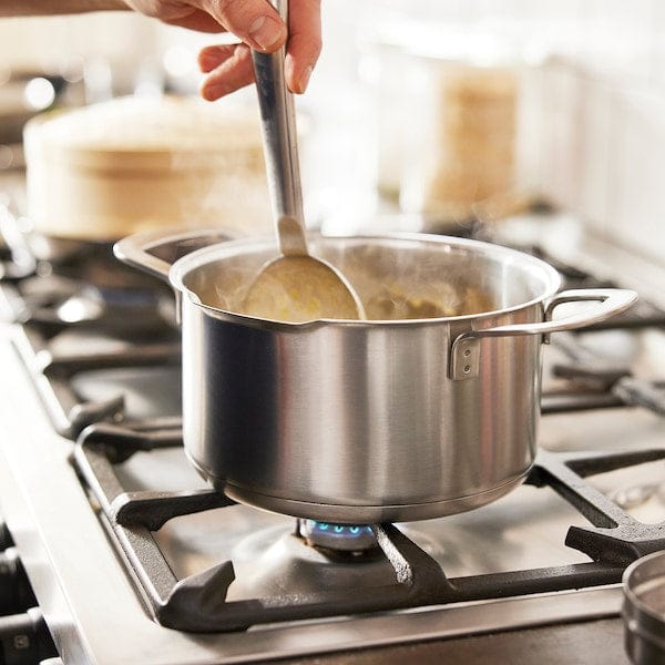 Ikea HEMKOMST - Pot with lid, stainless steel/glass, 3 l
